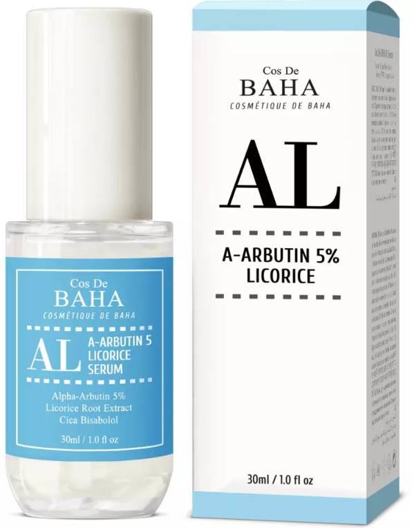 Cos De Baha AL Face Serum, Alpha-Arbutin 5%, Brightening Formula, 30 ml