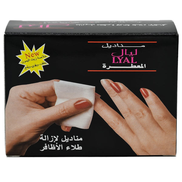 LYAL Nail Polish Remover Wipes, Perfumed Gentle Formula, 12 Pieces