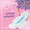 Always Cotton Skin Love Sanitary Pads Large with Lavender Oil, 48 Pads