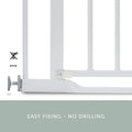 Hauck Clear Step Safety Gate Pressure Fit White