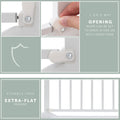 Hauck Clear Step Safety Gate Pressure Fit White