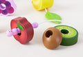 Hape Caterpillar Fruit Feast Lacing Set, 2 Caterpillars and 13 Fruit Pieces, 18+ Months
