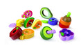 Hape Caterpillar Fruit Feast Lacing Set, 2 Caterpillars and 13 Fruit Pieces, 18+ Months