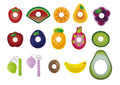 Hape Caterpillar Fruit Feast Lacing Set, 2 Caterpillars and 13 Fruit Pieces, 18+ Months