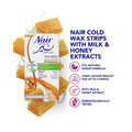 Nair Milk & Honey Hair Removal Wax Strips No-Heat Formula 20 Strips