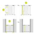 Hauck Open'n Stop Pressure-Mounted Safety Gate White 75-80 cm