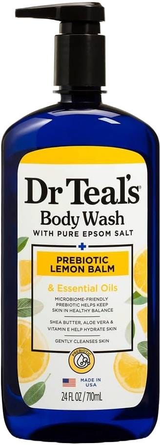 Dr Teal's Epsom Salt Body Wash Prebiotic Lemon Balm 710ml