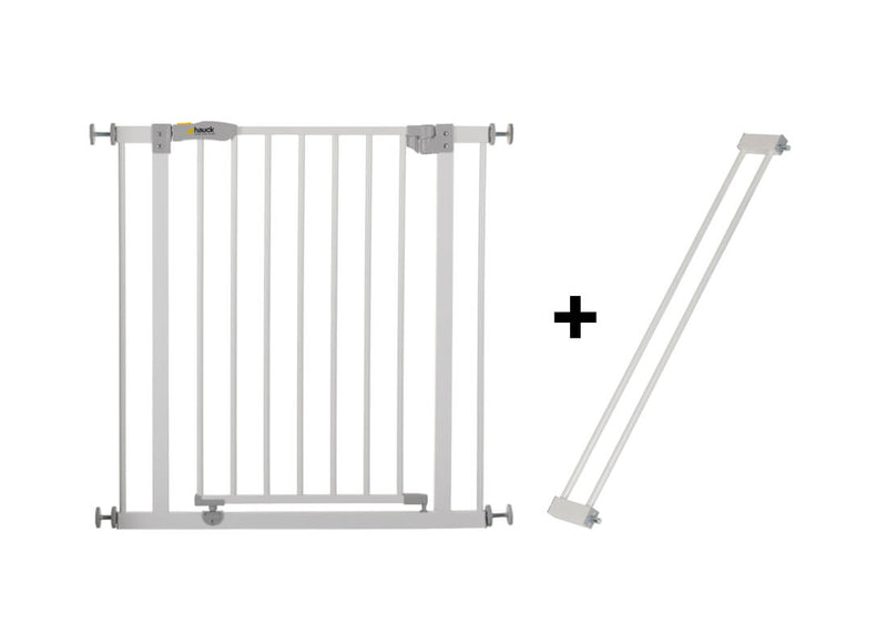 Hauck Open'n Stop Safety Gate with 9 cm Extension, White, 75-80 cm