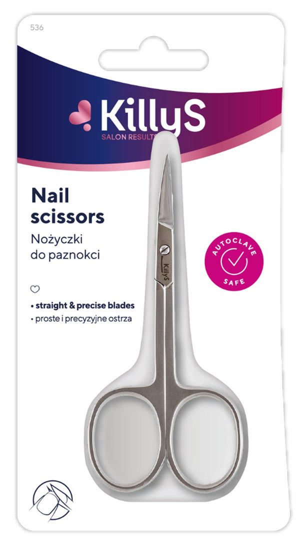 KillyS Sharp Nail Scissors Stainless Steel Straight Blades, 1 Pc