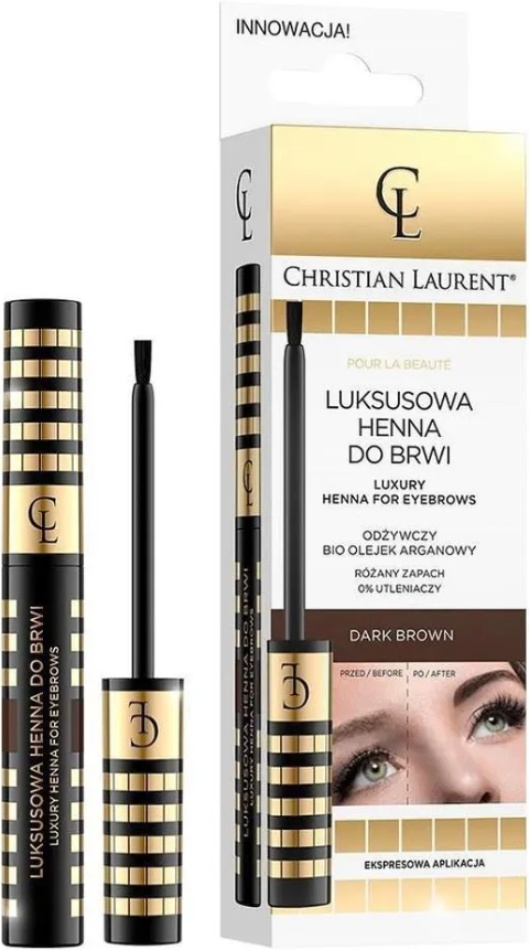 CHRISTIAN LAURENT Luxury Henna Brow Pen 2-in-1 Dark Brown 6ml