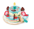 Hape Interactive Happy Birthday Cake Wooden Pretend Play Toy with Lights and Sounds, 3 Years+
