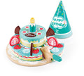 Hape Interactive Happy Birthday Cake Wooden Pretend Play Toy with Lights and Sounds, 3 Years+