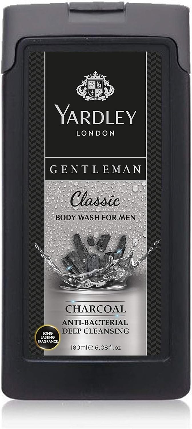 Yardley London Gentleman Classic Body Wash Charcoal Deep Cleansing Men's 180 ml