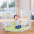 Hauck Baby Park Playpen and Safety Gate White, 5 Panels with Door, 3.66 m