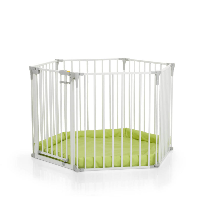 Hauck Baby Park Playpen and Safety Gate White, 5 Panels with Door, 3.66 m
