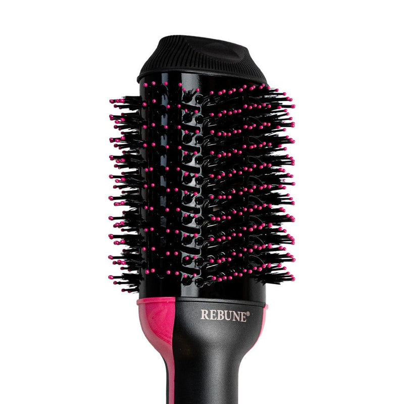 Rebune Hair Styler Volumizer RE-2089PLUS 1200W Oval Brush 3 Heat Settings Black