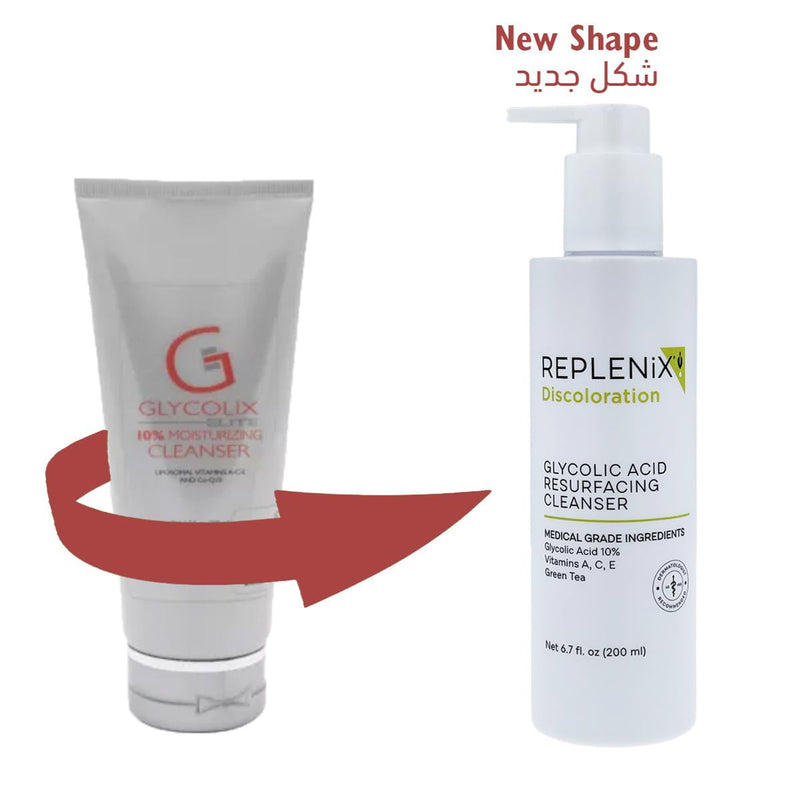 Glycolix Glycolic Acid Cleanser 10% Exfoliating Soap-Free Formula Lavender Scent 200 ml