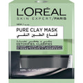 LOREAL Pure Clay Black Face Mask with Charcoal, 3 Pure Clays, 50 ml