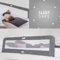 Hauck Sleep N Safe Plus XL Bed Rail Folding Mesh Guard Melange Grey 150 x 50 cm