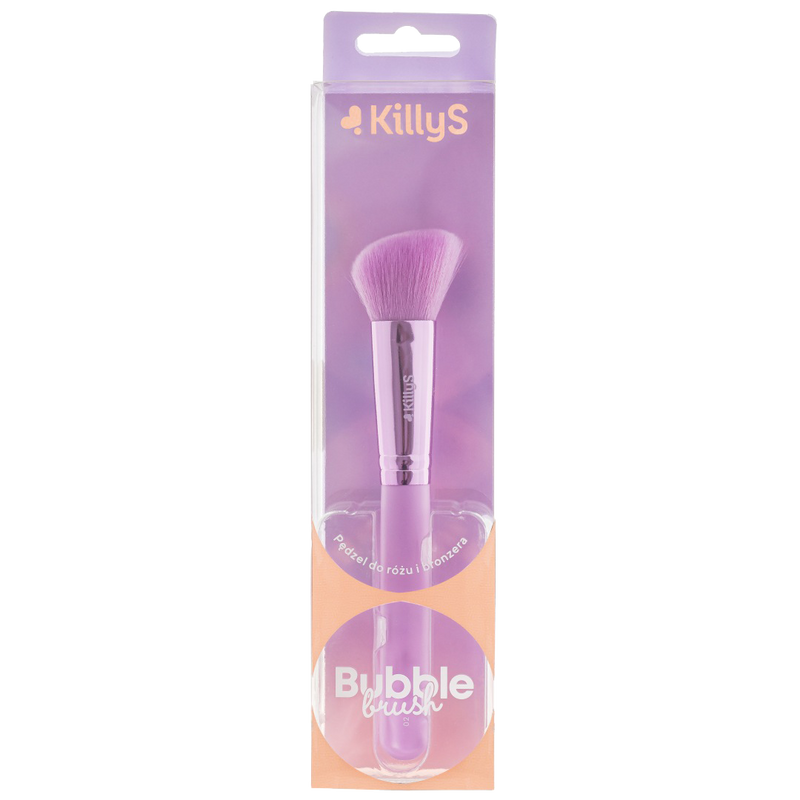 KillyS Bubble Powder Blush & Bronzer Brush Angled Fluffy PBT Bristles Pastel