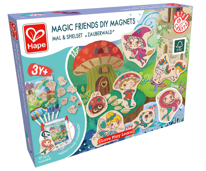 Hape DIY Magic Friends Mars Art & Craft Set with Wooden Magnets and Glitter Markers