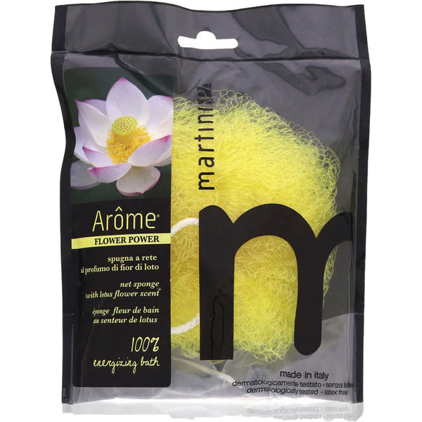 Martini Arome Flower Power Scented Bath Net Sponge, Lotus, 1 Piece