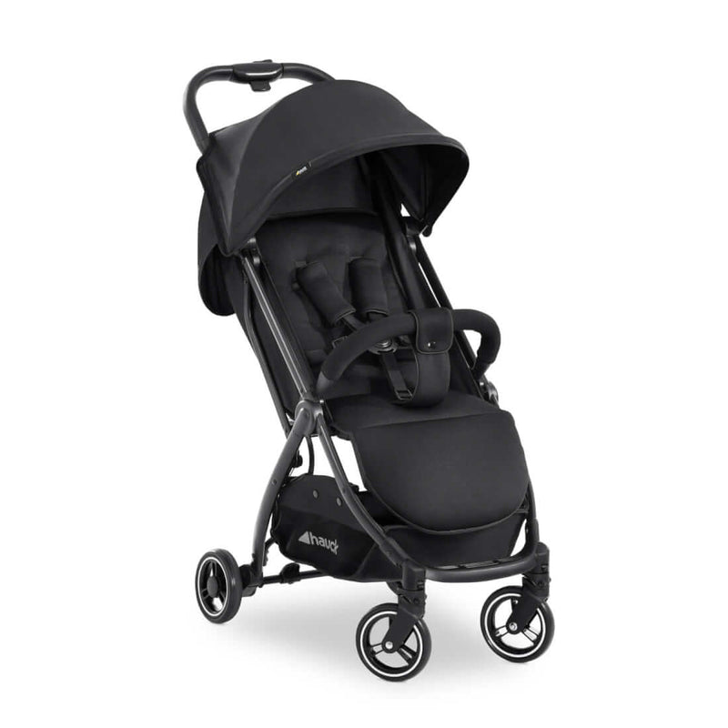 Hauck Swift X Travel Stroller, Lie-Flat Seat, 5-Point Harness, Black