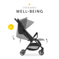 Hauck Swift X Travel Stroller, Lie-Flat Seat, 5-Point Harness, Black