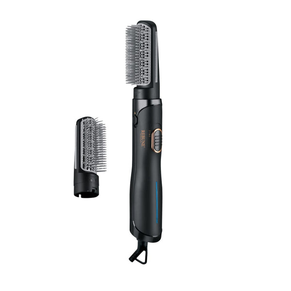 Rebune RE-2094-2 Hair Styler 1200W with 2 Removable Brush Attachments, Matte Black