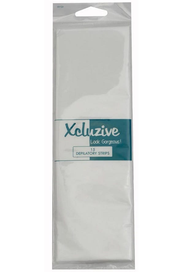 Xcluzive Depilatory Waxing Strips, Thick Durable Non-Waxed, 15 Pieces