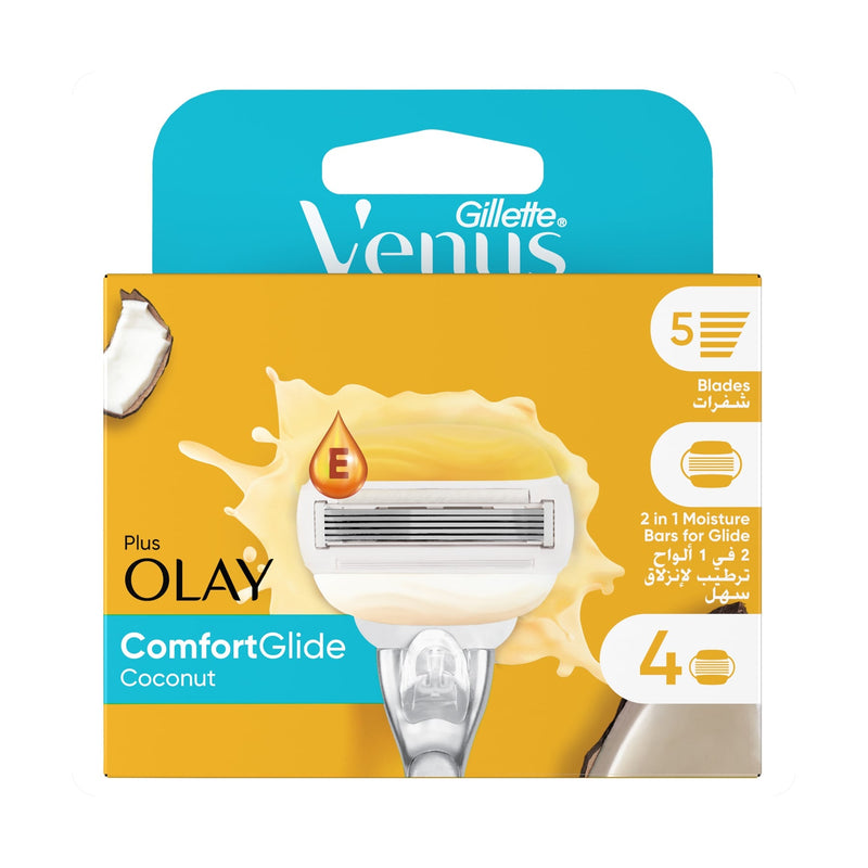 Gillette Venus Venus & Olay Razor Refill Cartridges Moisture Bars 5 Blades 4 Count