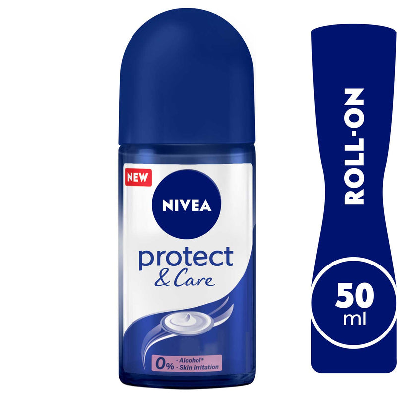 NIVEA Protect & Care Roll-On Antiperspirant Deodorant for Women