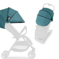 Hauck Swift X XL Stroller Canopy Petrol, Extendable 3-Zone UPF 50+ Sunshade