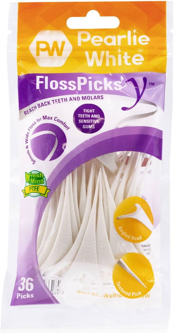 Pearlie White Floss Picks, 36 Count