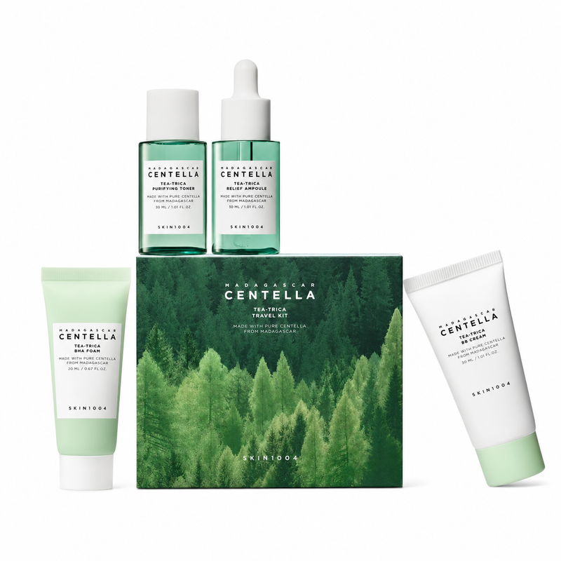 SKIN1004 Madagascar Centella Tea-Trica Skin Care Travel Kit, 4 Pieces