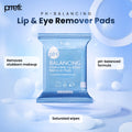 Prreti Hyaluronic Lip & Eye Remover Pads Low pH Makeup Cleansing 30 Pieces