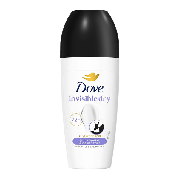 Dove Invisible Dry Antiperspirant Roll-On Hyaluronic Acid White Freesia & Violet 50ml