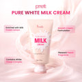 Prreti Pure White Milk Cream Lightweight Brightening Face Cream, 50 g