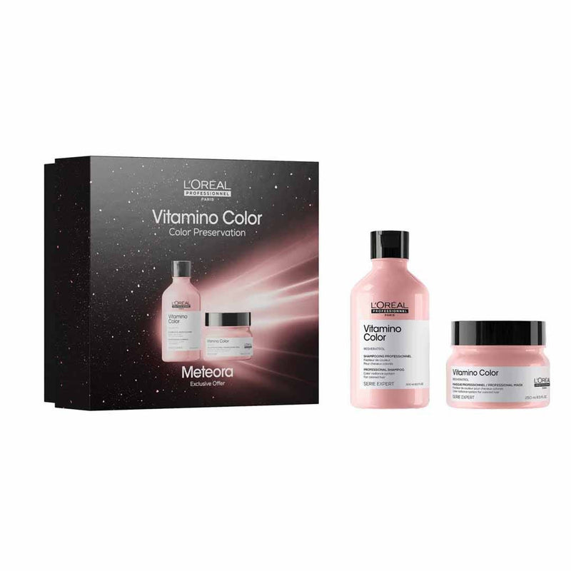 L'Oreal Professionnel Vitamino Color Haircare Gift Set Duo Shampoo and Hair Mask with Resveratrol