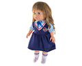 Xin Yan Pretty Girl School Doll, Vest and Plaid Skirt, Age 3+