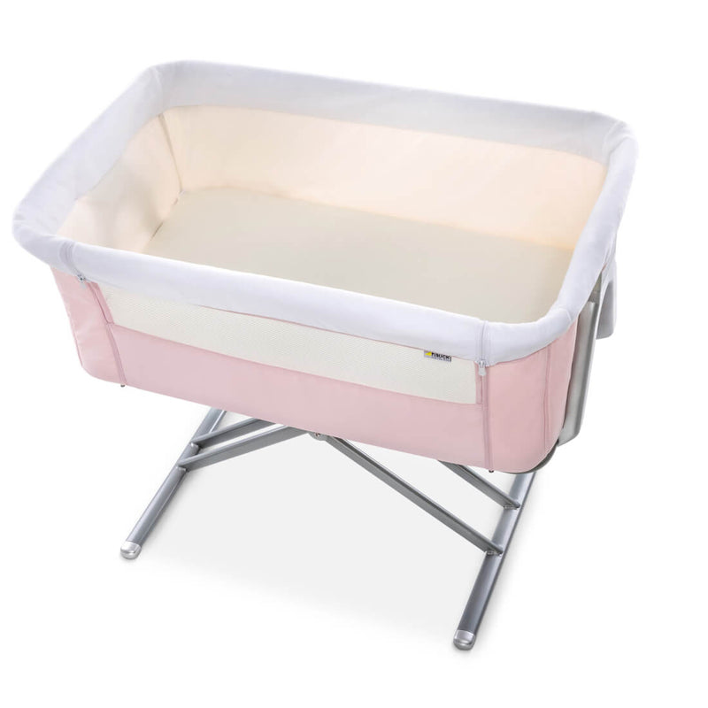 Hauck Face To Me Baby Bed Bedside Bassinet, Height Adjustable, Pink