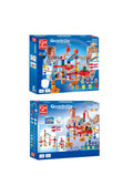 Hape Quadrilla Super Spiral Marble Run Set, 129 Pieces, Xylophone Rail and Spiral Twists