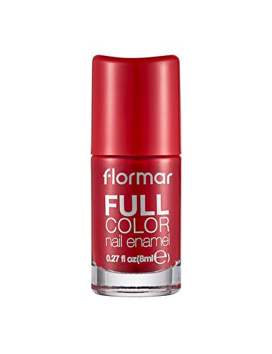 Flormar Full Color Nail Polish FC09 Red Liquid Enamel, Long-Lasting Shine