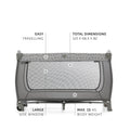 Hauck Sleep'N Play Center Travel Cot and Playpen Newborn Level Changing Table Nordic Grey