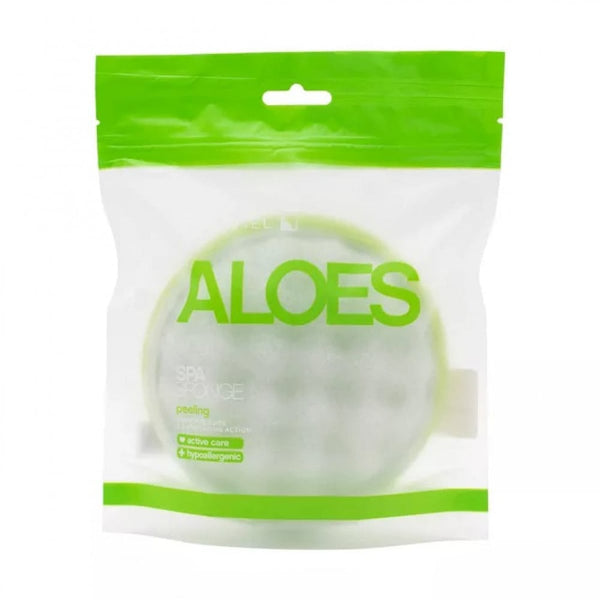 Suavipiel Bath Sponge Microfiber Honeycomb Texture Green and White