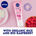 NIVEA Glow Rice Scrub Facial Exfoliator Bio Raspberry Organic Rice 75 ml