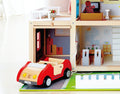 Hape Doll Family Mansion Dollhouse with Furniture Features, Lamps, Doorbell and Four Dolls