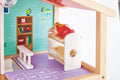 Hape Doll Family Mansion Dollhouse with Furniture Features, Lamps, Doorbell and Four Dolls