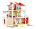 Hape Doll Family Mansion Dollhouse with Furniture Features, Lamps, Doorbell and Four Dolls
