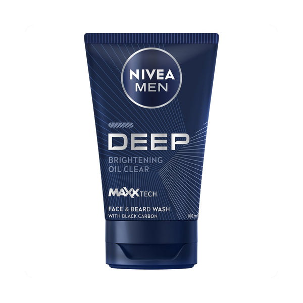 NIVEA Men Deep Cleansing Face & Beard Wash Glycerin Panthenol 100 ml